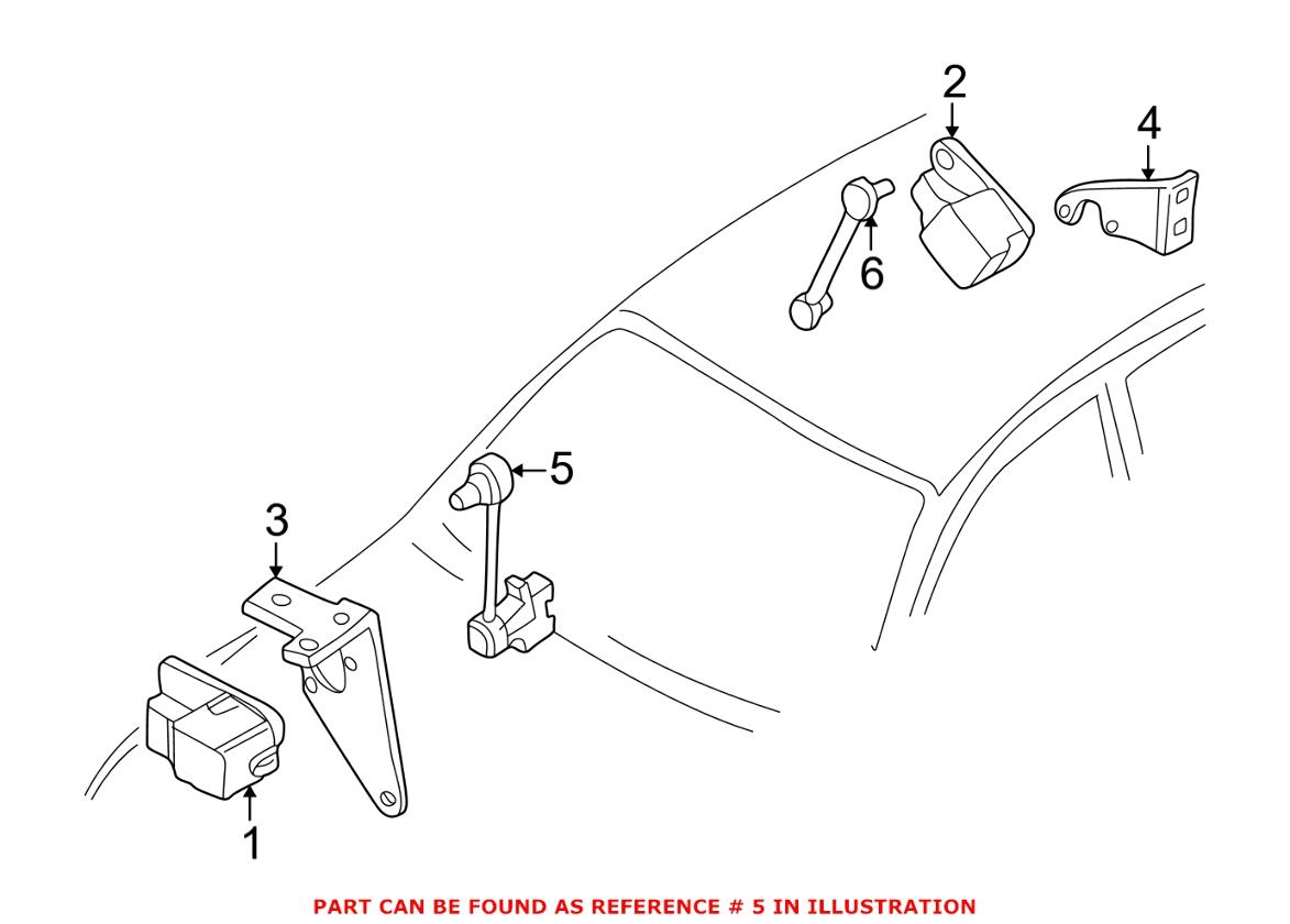 BMW Headlight Level Sensor Link - Front 63121183088